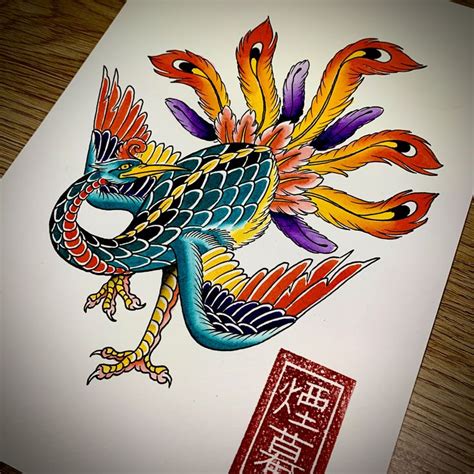 Japanese Phoenix Traditional Japanese Tattoo Flash Traditional