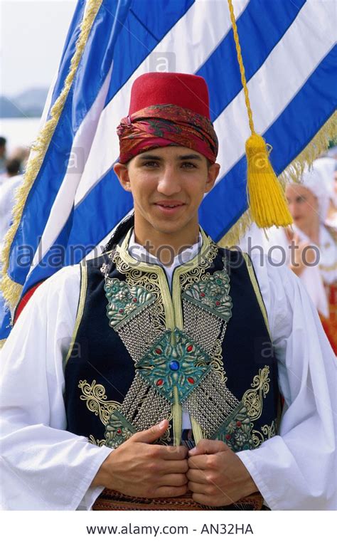 Stock Photo Man Dressed In National Costume Athens Greece Greek