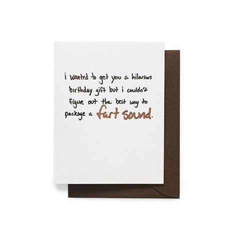 Fart Sound Funny Letterpress Greeting Card