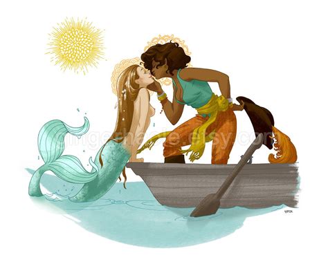 The Mermaid And Pirate Queen 8 X10 Print Mermaid In Love Mermaid Art Art