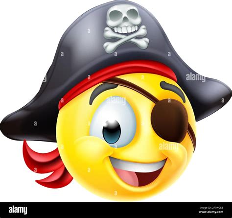 Pirate Emoji Emoticon Smiley Face Stock Vektorgrafiken Kaufen Alamy