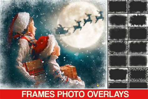 Photoshop Overlay Christmas Overlays Winter Frames Invent Actions
