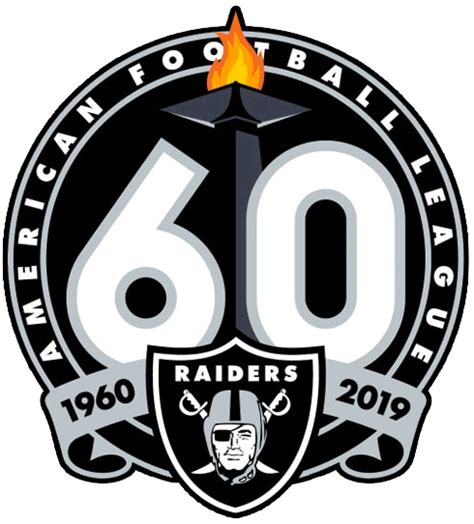 Oakland Raiders Anniversary Logo National Football League Nfl