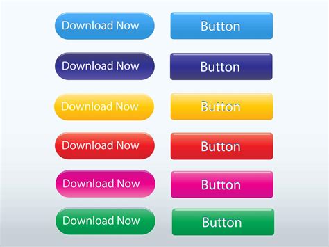 Rounded Web Buttons Vector Art And Graphics