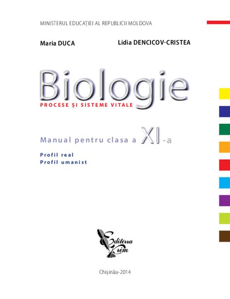 Pdf Xi Biologie In Limba Romana Madalina Gabriela