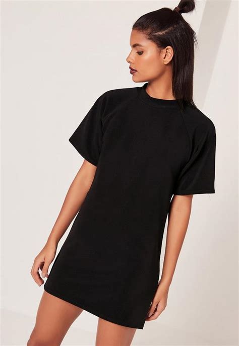 Short Sleeve Oversized T Shirt Dress Black Missguided