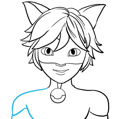 How To Draw Cat Noir From Miraculous Really Easy Drawing Tutorial