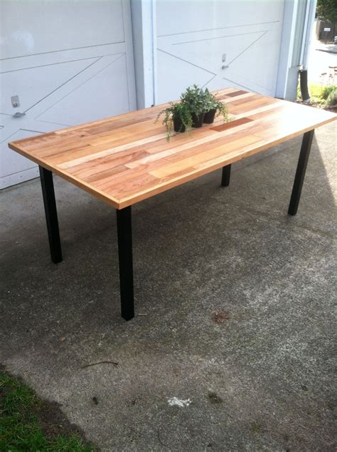 Hand Made Hardwood Flooring Table by Timber & Ore | CustomMade.com