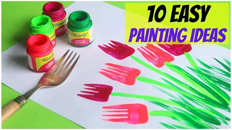 10 Easy Painting Ideas For Kids Amazing Painting Hacks Using Everyday