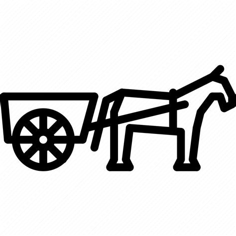 And Cart Horse Outline Transport Icon Download On Iconfinder