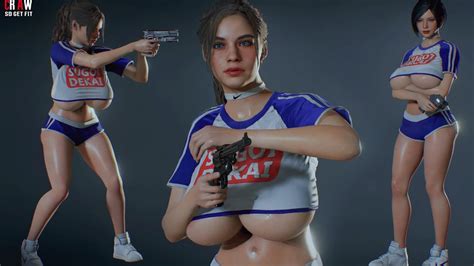 Sexy Claire Trainning Sugoi Dekai Getfit Mod Resident Evil Remake