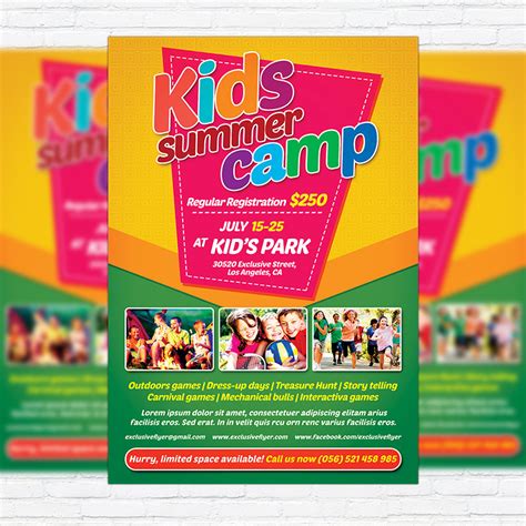 Summer Camp Flyer Template Free Great Template Inspiration