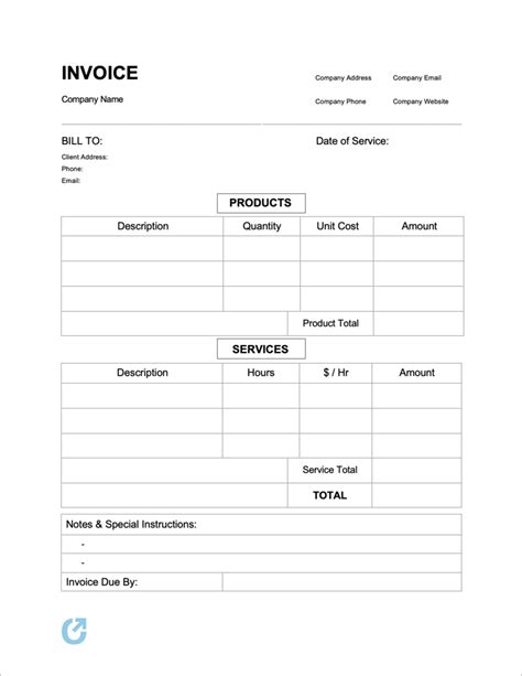 Free Sample Blank Invoice Templates In Ms Word Google Docs Hot Sex Picture