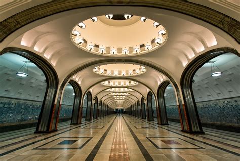 Mayakovskaya Russian Metro Station Moscow Metro Architecture Metro