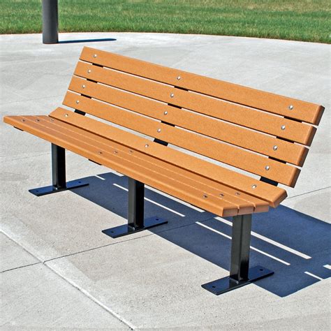 Jayhawk Plastics Contour Recycled Plastic Commercial Park Bench From