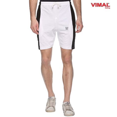 Vimal Striped White Cotton Blended Shorts For Men At Rs 150 In Ludhiana