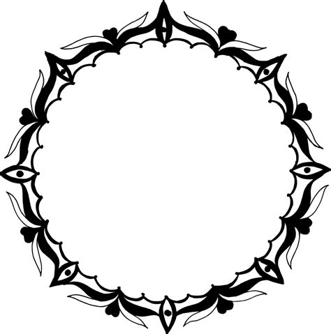 10 Circle Floral Frame Vector (PNG Transparent, SVG) | OnlyGFX.com
