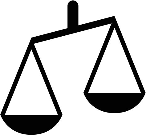 Clipart Unbalanced Scale Silhouette