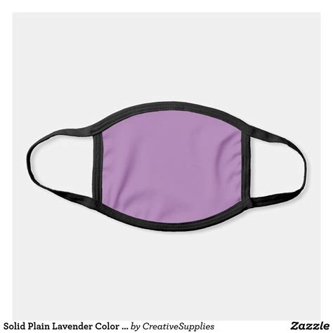 Solid Plain Lavender Color Face Mask Zazzle Face Mask Mask Medium