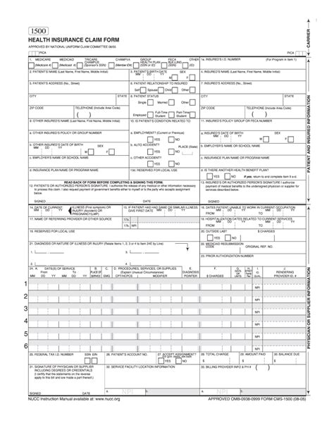 Health Insurance Claim Form Example Complete With Ease Airslate Signnow