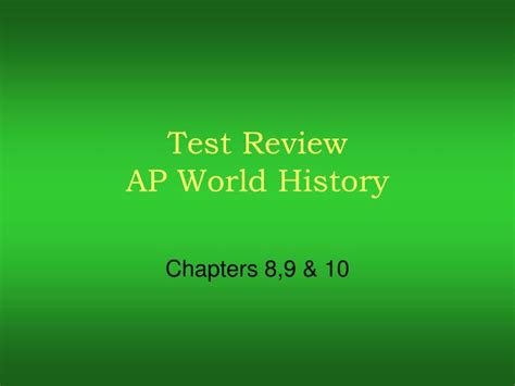 Ppt Test Review Ap World History Powerpoint Presentation Free