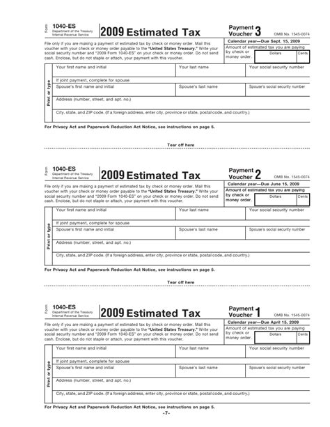Fillable 1040 Es Form Printable Forms Free Online