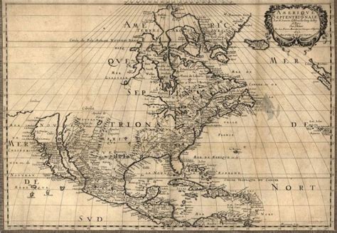 Map Of America Anno 1650 America Map North America Map Ancient Maps