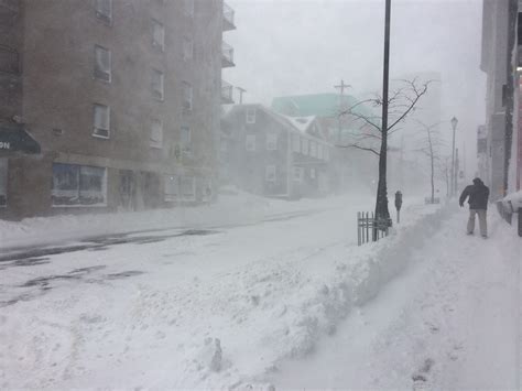 Hollis Street In Halifax During A Blizzard On February 13 2017