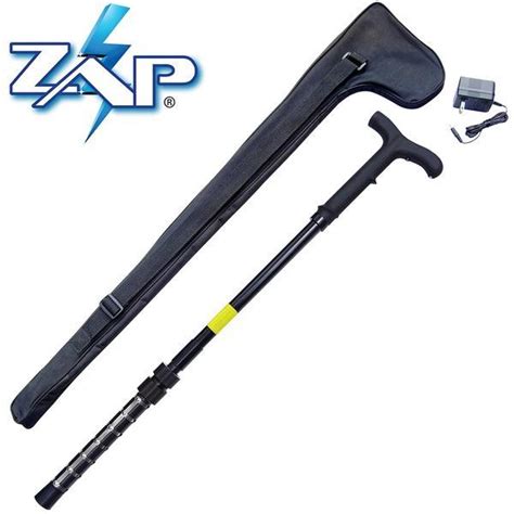 Zap Rechargeable Led Stun Gun Walking Cane 1m The Home Security