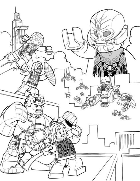 Download more than 100 avengers coloring pages! Kids-n-fun.com | 15 coloring pages of Lego Marvel Avengers