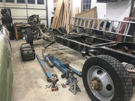 1951 Chevy 3800 Dually Chassis Swap Frame Shortening Chassis