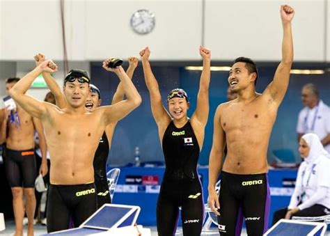 Male Athletes World Swimming Hot News Japanese Swimming Team Won 4x50m Relayss World