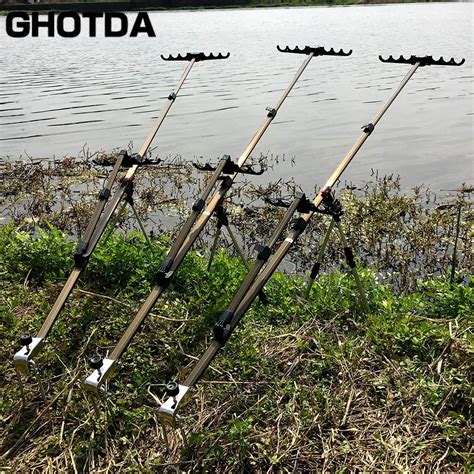 Adjustable Retractable Carp Fishing Rod Holder Fishing Pole Pod Fishing
