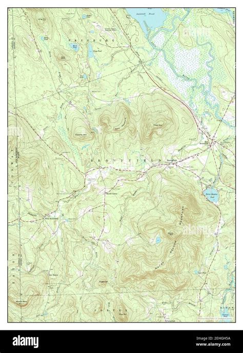 Brownfield Maine Map 1964 124000 United States Of America By