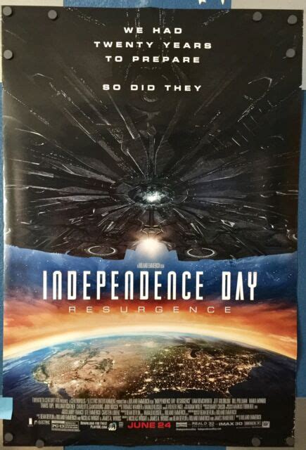 Resurgence' is coming to uk cinemas this summer. INDEPENDENCE DAY: RESURGENCE ORIGINAL 27x40 MOVIE POSTER ...