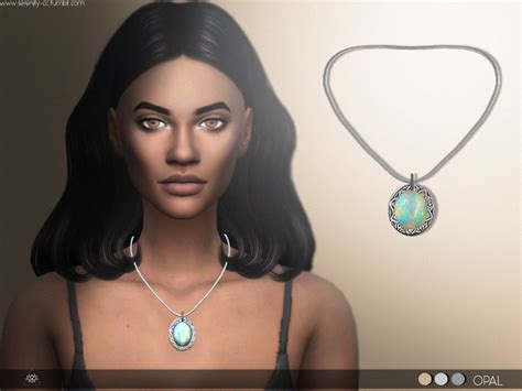Sims 4 Ccs The Best Simple Opal Necklace By Serenity Sims 4 Teen