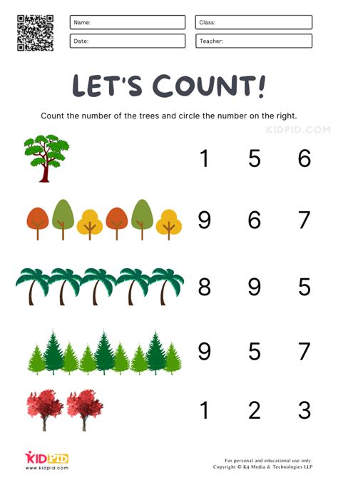 Counting Numbers Worksheet For Kids 1 10 Kidpid