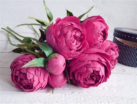 Maybe you would like to learn more about one of these? Dark Pink Bouquet, Peonies Arrangement, Wedding Floral ...