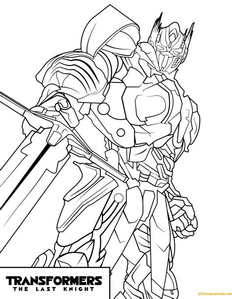 Transformers Optimus Prime The Last Night Coloring Page Free