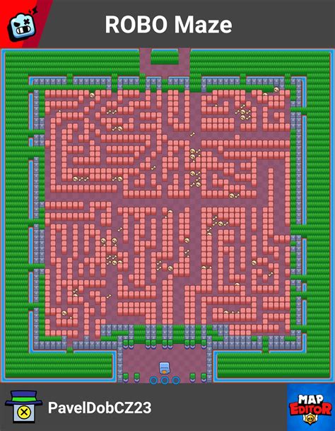 Ont cog doesn't do too much damage but if she can hit the boss with all of the cogs, she can easily melt through it. Brawl Stars Robo Rumble map concept-ROBO Maze(updated ...