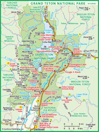 Grand Teton National Park Wall Map By Geonova Mapsales