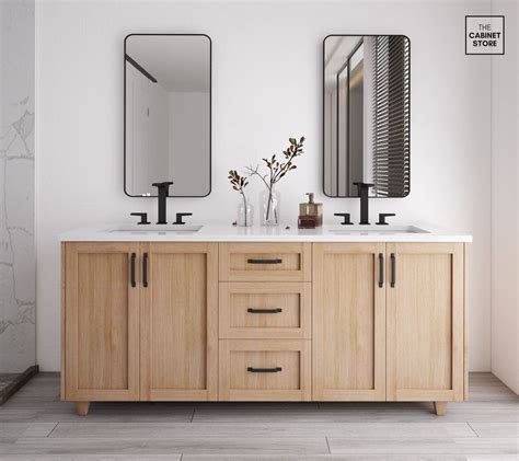 Bridgeport 60 Teodor White Oak Vanity Double Sink