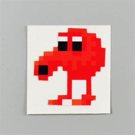 Qbert 8 Bit Sticker Metal The Brand