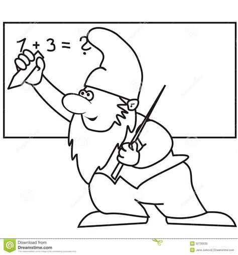 Download Dwarf - Professor, Coloring Stock Photo - Image: 32730530