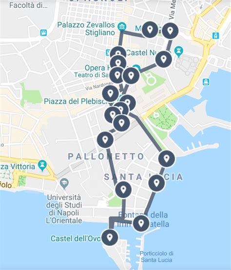 Naples Sightseeing Map Naples Italy Sightseeing Map