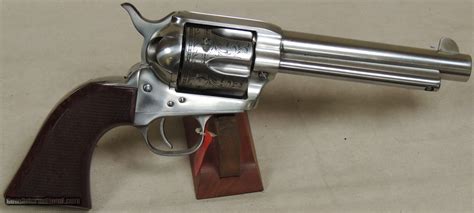 Uberti 1873 Cattleman El Patrón 45 Colt Engraved Stainless Revolver