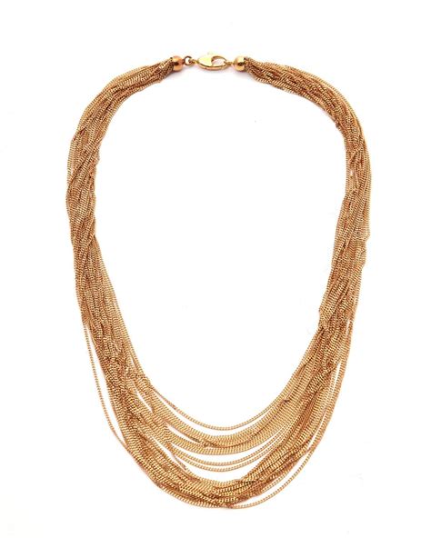 Lot An 18k Gold Multi Chain Necklace