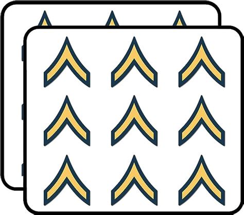Us Army Rank Pv2 Private Chevron Shaped Logo Insignia Ssi