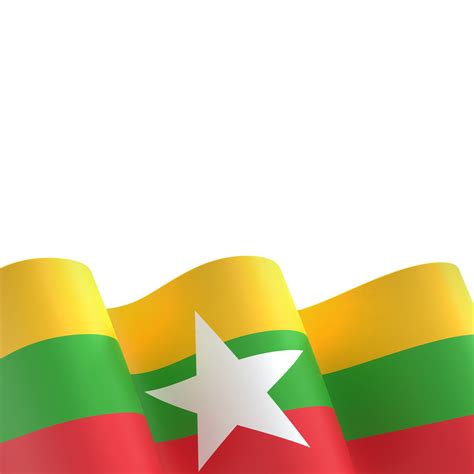 Myanmar Flag Design National Independence Day Banner Element