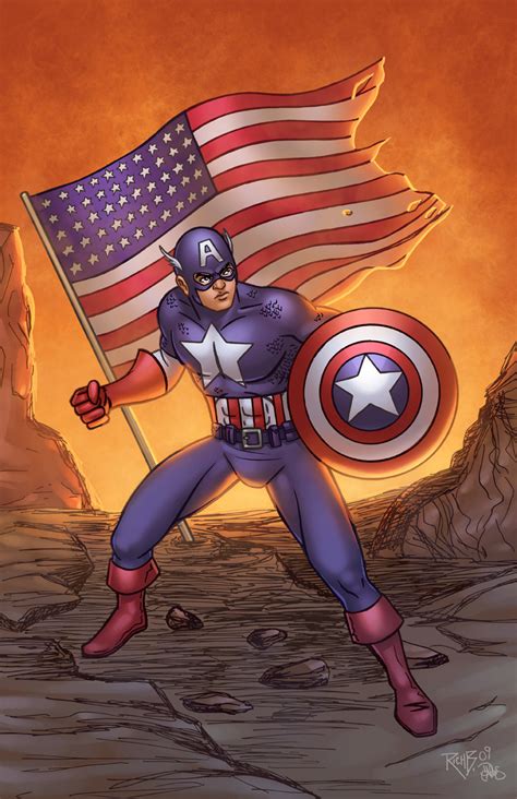 Captain America Colored By Richbernatovech On Deviantart